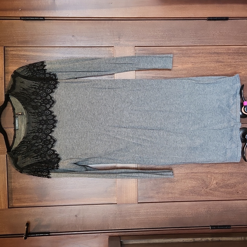 Grey knee length dress